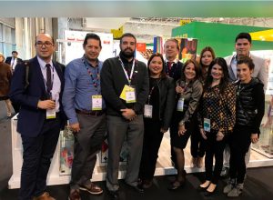 Guatemala displayed nachos, guacamole, sugar products and dog crackers as part of its export portfolio in Paris, France