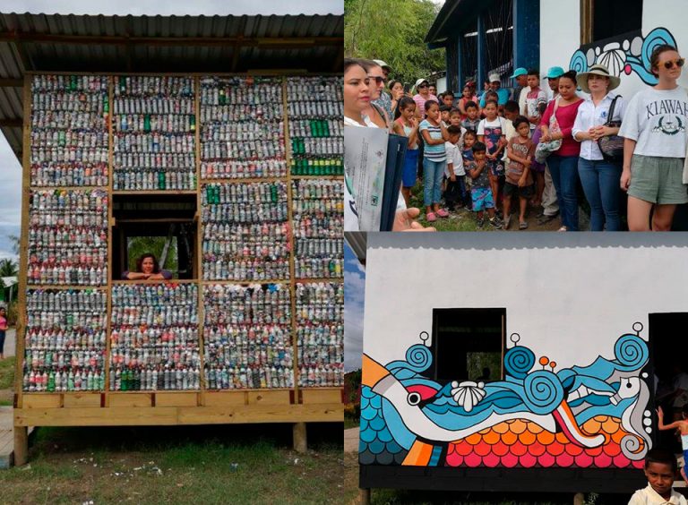 Inauguran aula de ecoladrillos para niños de preprimaria en  aldea de Izabal