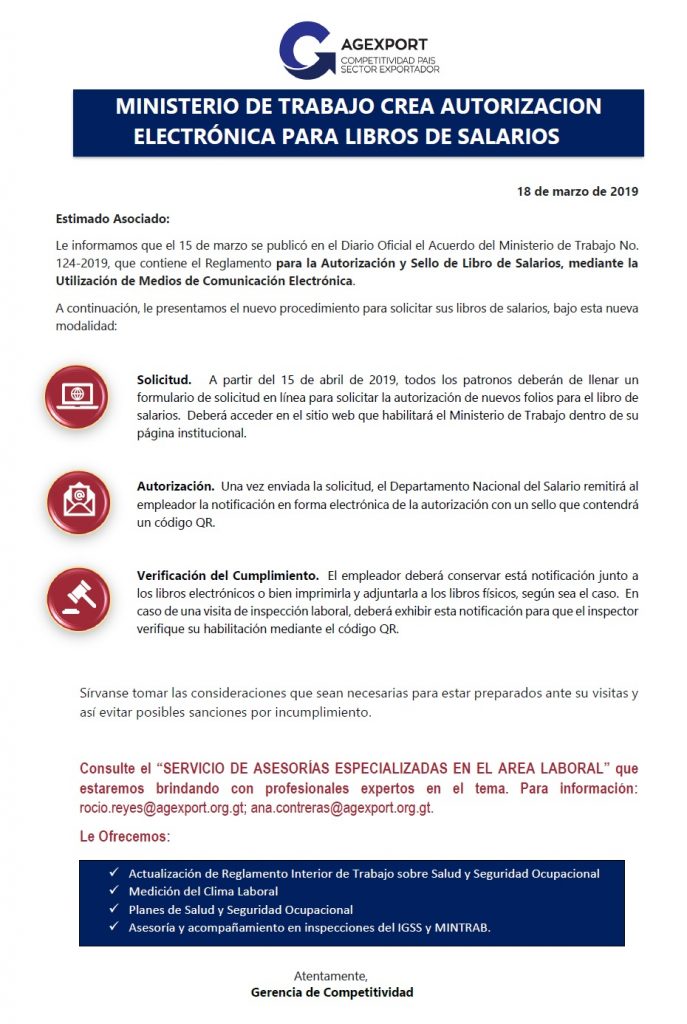 resoluciones de planillas de salarios en Guatemala 