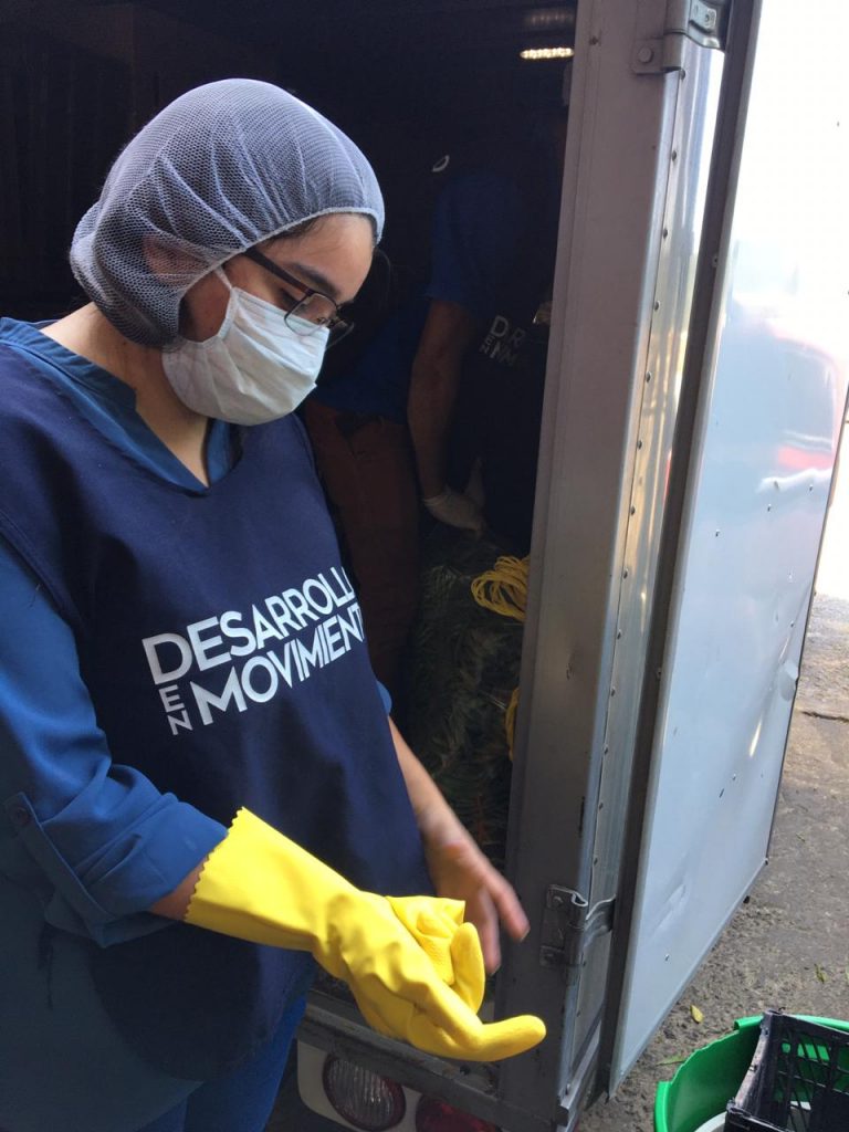 donación de arvejas y vegetales en Guatemala