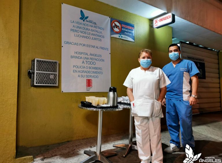 El hospital del Centro Histórico que dona cenas para policías y bomberos